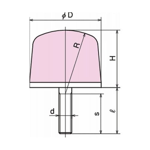 防振ゴム ストッパー 高減衰ゴム 最大ス
