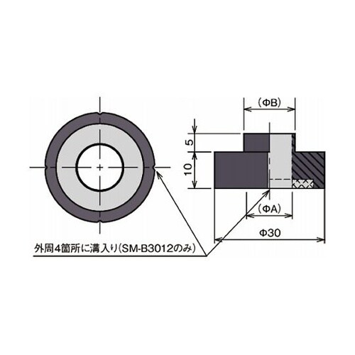 吊り用防振部材 ゴムブッシュ(下部用)