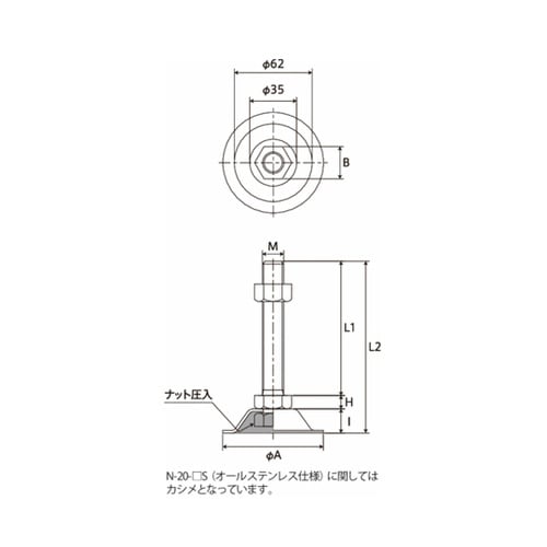 アジャスターボルト HARMOIE シリ