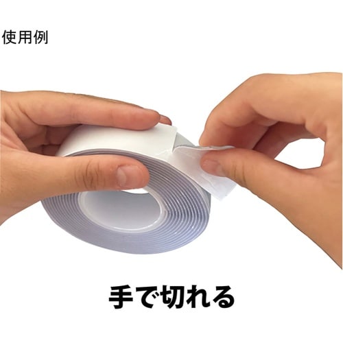 手で切れる貼ってはがせる不思議なゲル両面