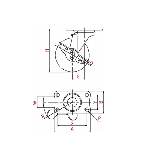 キャスター(軽荷重) 自在車(ダブルベア