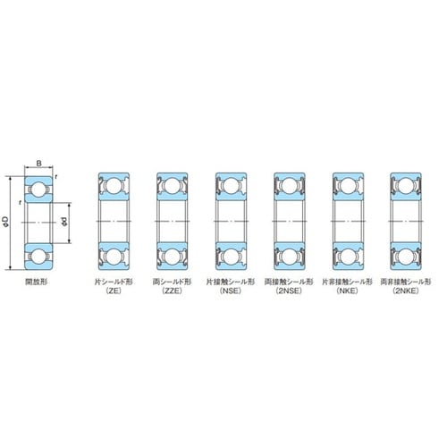 単列深溝玉軸受 6800番台 ZZφ15