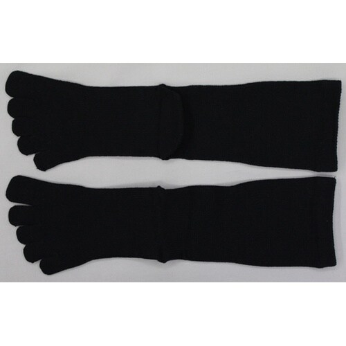 デオセル消臭5本指カカト付ソックス 黒