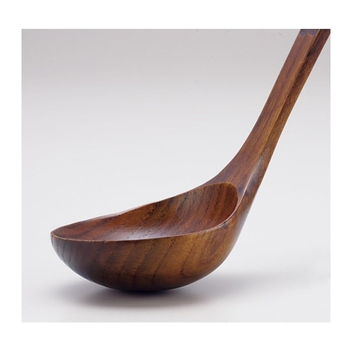 摺り漆深型お玉 はつり 09232