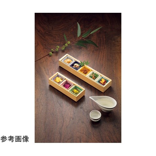 陶器・角型高台珍味入 青磁 27632