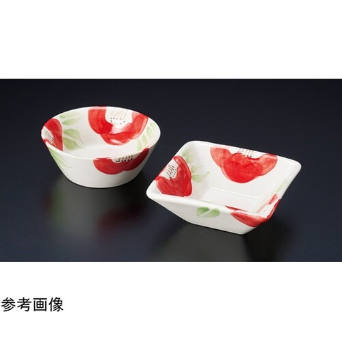 手描き・椿 小鉢 角 小 27937