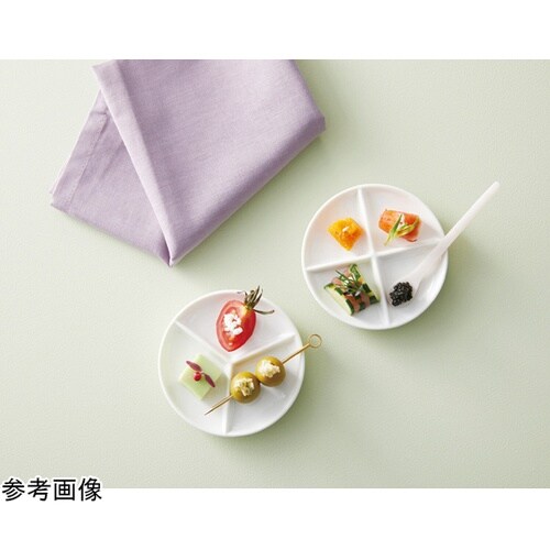 陶器ミニパレット皿 丸(3ツ仕切) 28