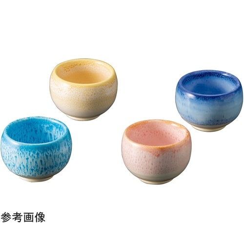 二色吹き丸型珍味入 ピンク 26286