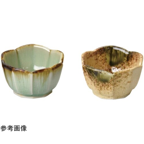 桔梗型珍味入 灰釉茶渕 27712