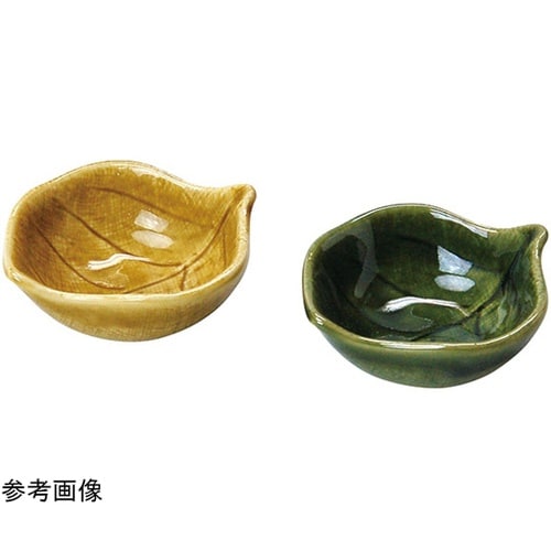 木の葉深型珍味入 黄瀬戸 27877