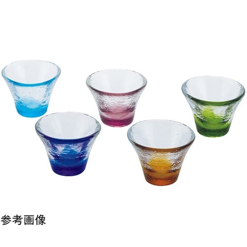 硝子ミニ珍味入 反り丸 瑠璃(ルリ) 2