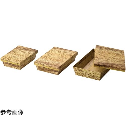 竹皮柄・紙弁当箱 長角L 22702