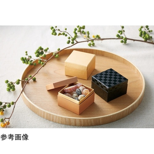蓋付 紙料理箱(プチ)黒市松 28033