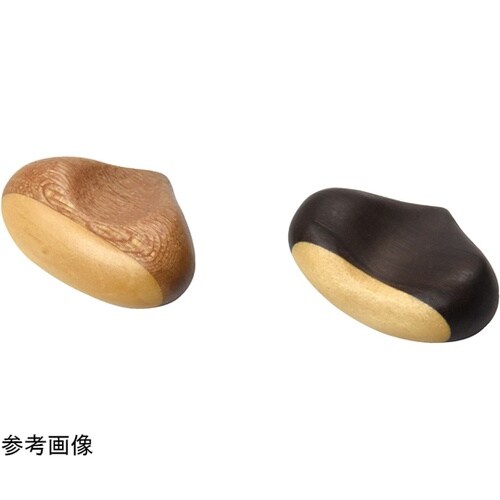 木製・栗型箸置 ダークブラウン 0889