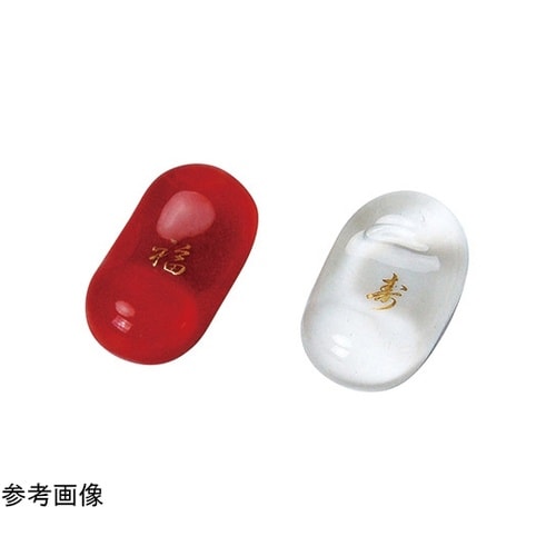 硝子箸置 豆(紅・福) 08961