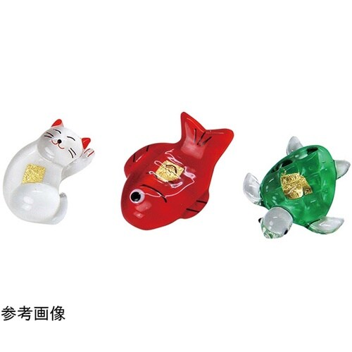 硝子箸置 縁起(めで鯛) 08960