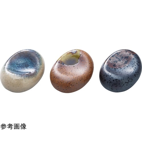 小判吹付箸置 ブラウン 15499