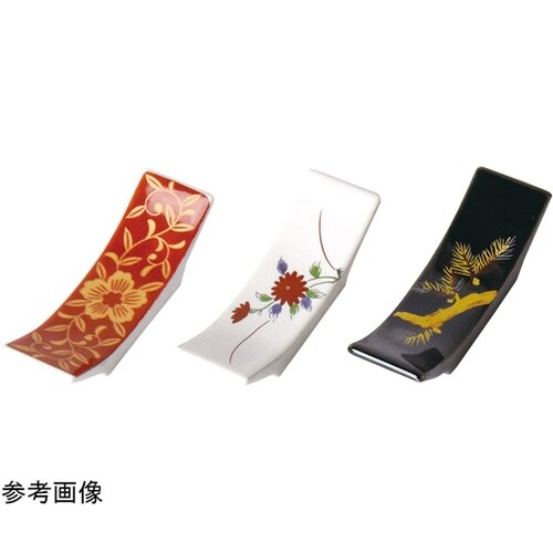 陶器反型箸置 黒松 15589