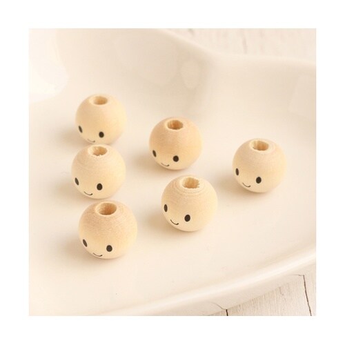 ドールヘッド ウッドビーズ 10mm 6