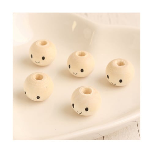 ドールヘッド ウッドビーズ 12mm 5