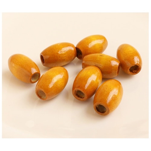 ウッドビーズ 約11×17mm 8個入