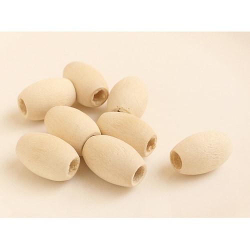 ウッドビーズ 約11×17mm 8個入