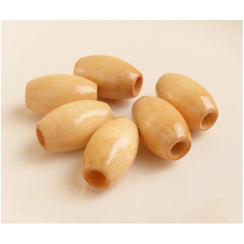 ウッドビーズ 約14×21mm 6個入