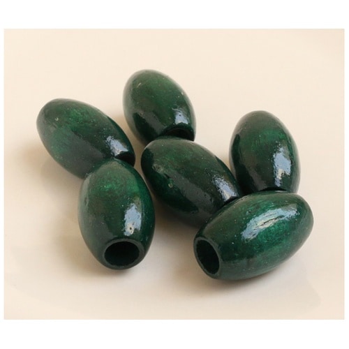 ウッドビーズ 約14×21mm 6個入