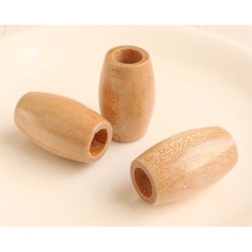 ウッドビーズ 約22×32mm 3個入