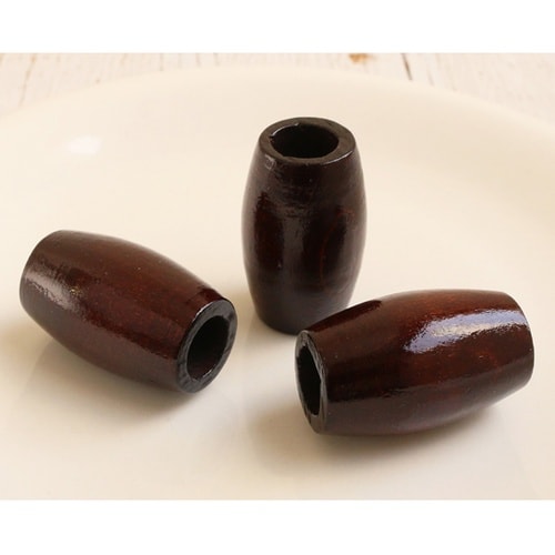 ウッドビーズ 約22×32mm 3個入