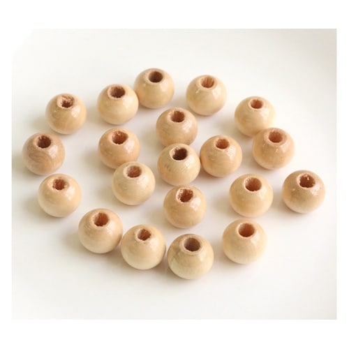 ウッドビーズ 10mm 20個入 ベージ