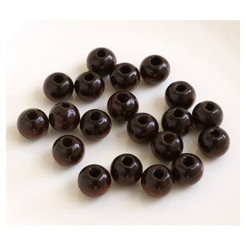 ウッドビーズ 10mm 20個入 ブラウ