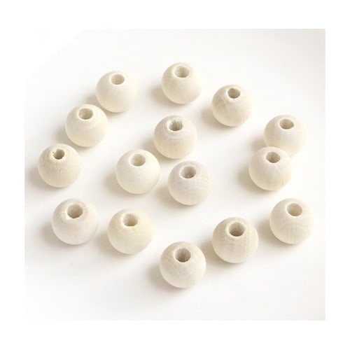 ウッドビーズ 12mm 15個入 木地