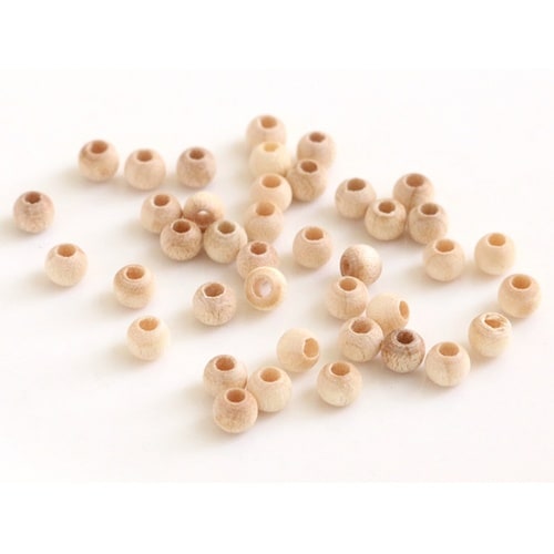 ウッドビーズ 4mm 40個入 キジ N