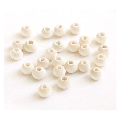 ウッドビーズ 6mm 25個入 木地 N