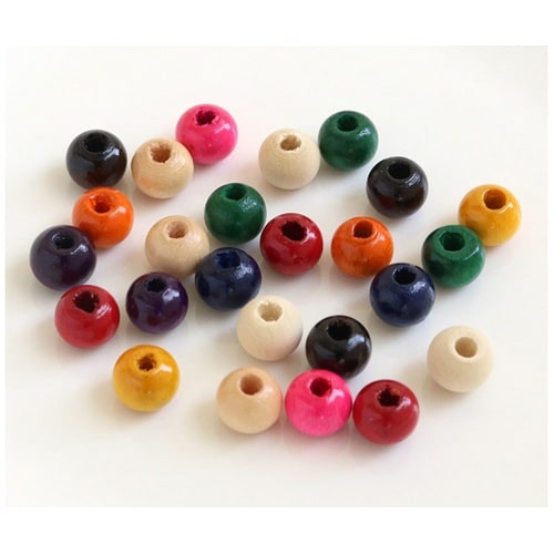 ウッドビーズ 8mm 25個入 ミックス