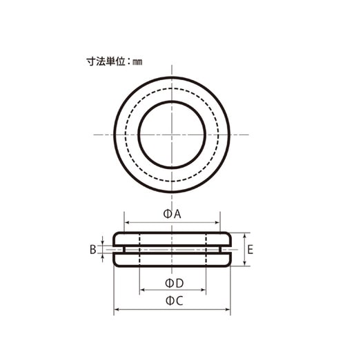 配線穴カバー グロメット 6mm 1パッ