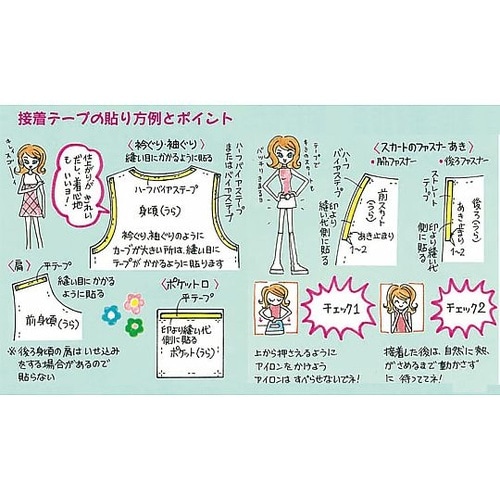 アイテープ 伸び止めテープ 衣料用 片面