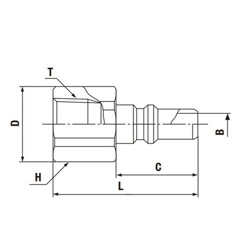 スモールカプラ(プラグ)真ちゅう(クロム
