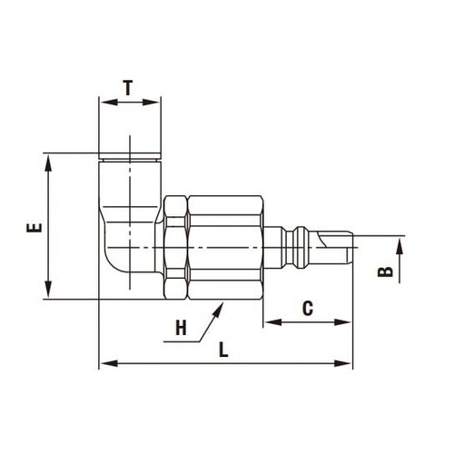 スモールカプラ(プラグ)真ちゅう(クロム