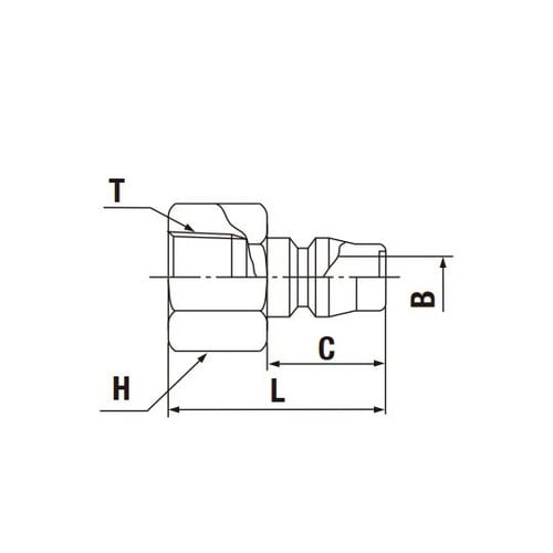 ハイカプラ(プラグ)真ちゅう R1/4オ