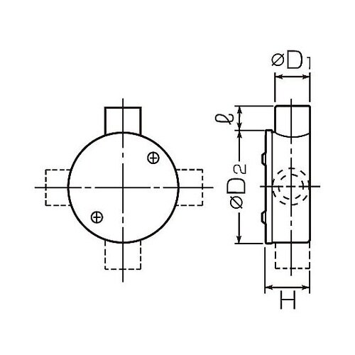 φ28mm 露出ボックス(VE管用/1方