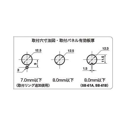 125V/3A 押ボタンスイッチ(2極