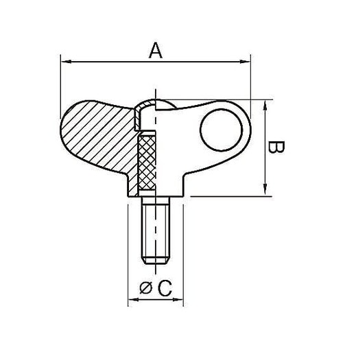 47mm/ M6x20mm [スチール製