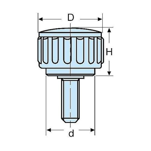 M4x 6mm/φ15mm 雄ねじナール