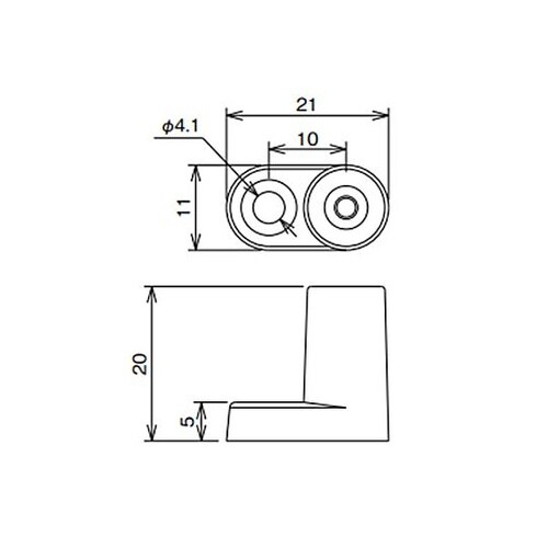11x21x20mm/M3 部品取付用ベ