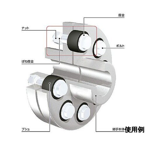 8x50mm ボルト(防振ゴム付) EA