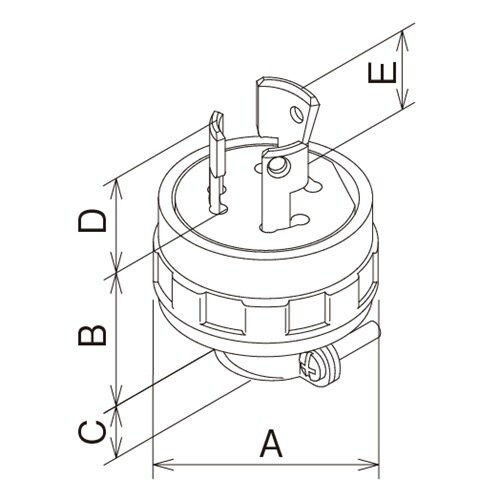 EA940BW−0 AC125V/15A 引掛プラ