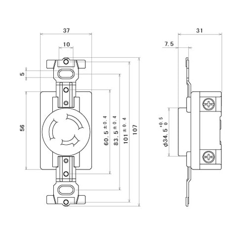 EA940CL−15 250V/20A 埋込コンセ