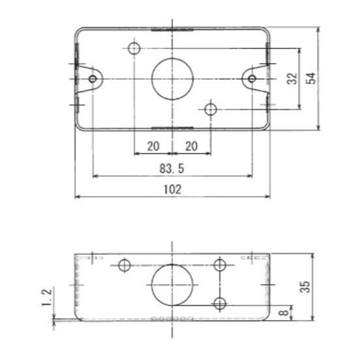 EA940CR−1 20mm穴 スイッチボックス(